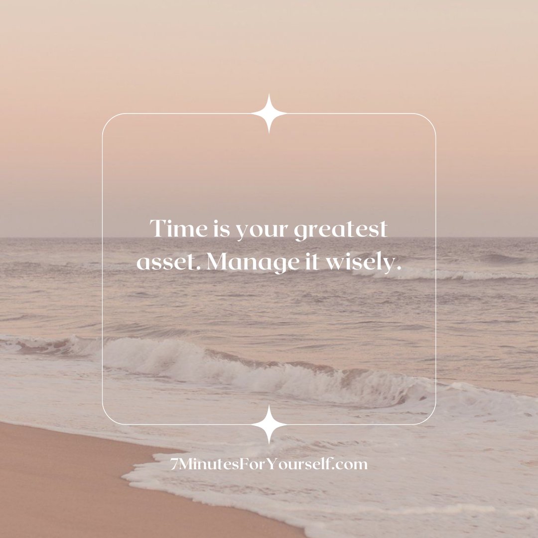 7GoodMinutes's tweet photo. #TimeIsGold⏳💰
#MasterYourTime🕰️🔑 https://t.co/W5217vLztb