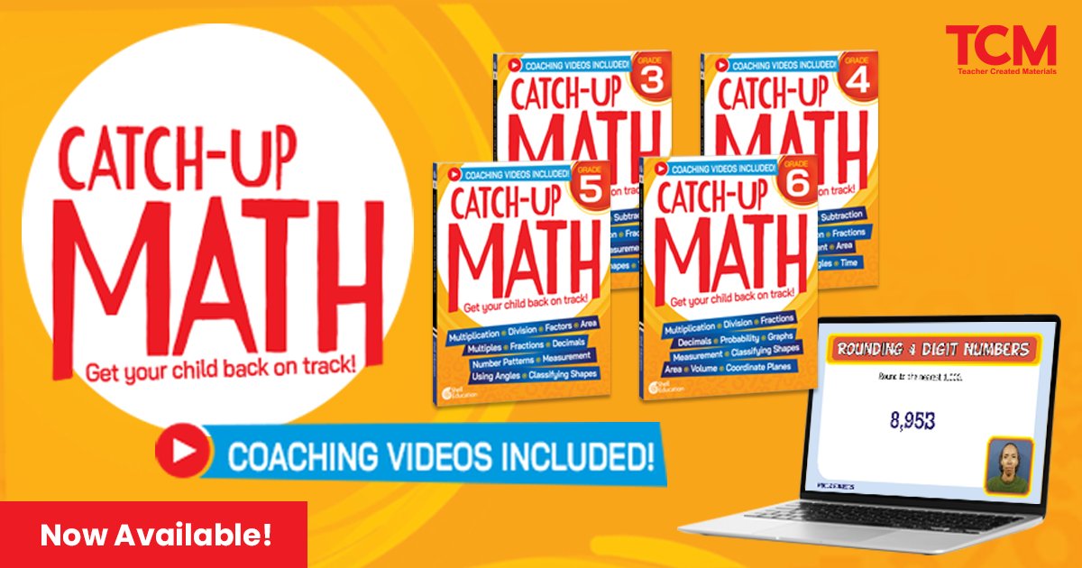 Now Available: Catch-Up Math 🔢⚡ Get your child back on track in math class! This NEW series provides easy-to-use instruction and practice to support third through sixth-grade students who are struggling in math. Learn More➡️hubs.ly/Q02r9TLM0