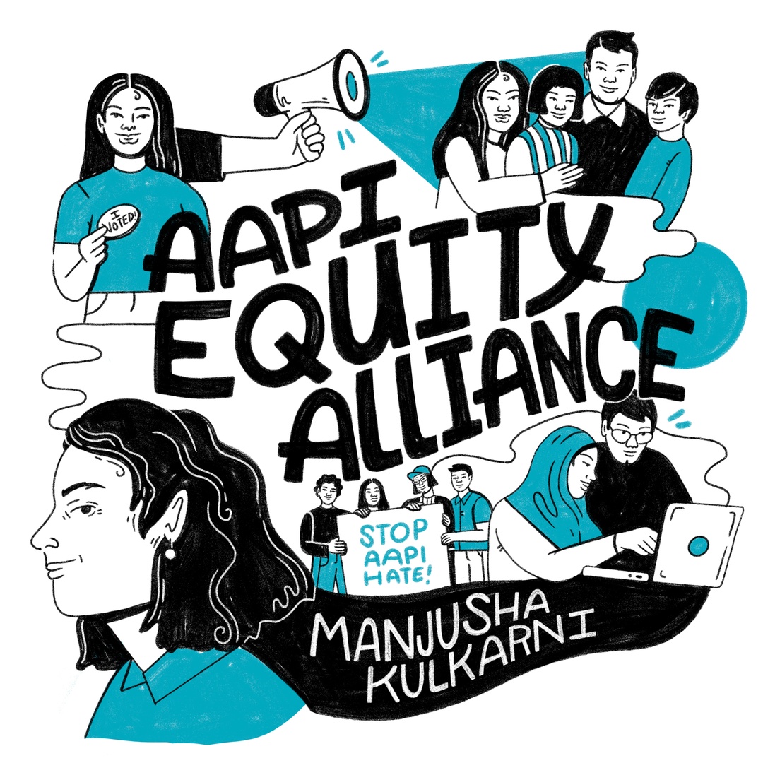 Manjusha Kulkarni offers advocacy, civic engagement, and strategies for improving AAPI Angelenos' well-being. For this work, Kulkarni was awarded a 2024 Leadership Award. Learn more about her inspiring work: irvineawards.org/award-recipien… 🎨: @bykellymalka #IrvineAwards