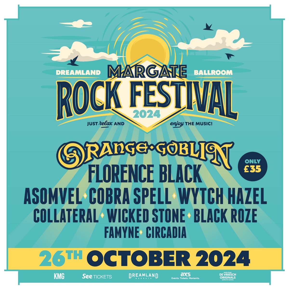 Headliner just announced! Orange Goblin will be joining a jam-packed line up for Margate Rock Festival at our Ballroom on Saturday 26th October 2024 🎸 You won't want to miss this all day, indoor rock festival - hurry and get tickets here 👉 bit.ly/3J75YuR