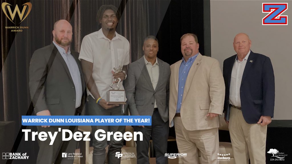 Congrats to Trey’Dez Green on being named The Warrick Dunn Louisiana Player of the Year! Link in bio for a gallery and story from the event! #itsallabouttheZ