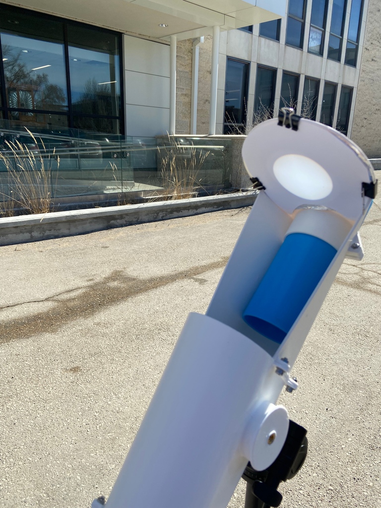 Ready to witness the Monday, April 8th partial solar eclipse with these custom telescopes! 🔭 Join us at the quad from 1:30 - 2:30 p.m.! Designed by medical physicist Dr. Daniel Rickey and 3D printed in the Maker Space. @lockhart_planetarium #UMScience #UManitoba #UManitobaSci