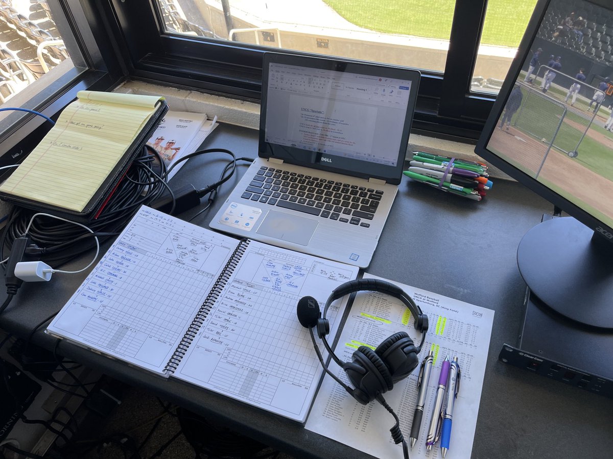 Salutations from Spartanburg 👋. Back at the ballpark for more #SoCon Baseball action as ⁦@WoffordBaseball⁩ takes on ⁦@UNCGBaseball⁩ in Game 2 of the series. Join us for today’s broadcast beginning at 2pm ET on ⁦@ESPNPlus⁩ & on the ESPN App. #ConquerAndPrevail