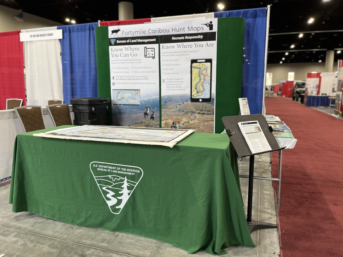 Stop by our booth at the Great Alaska Sportsman Show in Anchorage today or tomorrow to get a free poster and some free direction on how to use our online mapping software. The show runs from 10 AM - 6 PM on Saturday and 10 AM - 5 PM on Sunday.