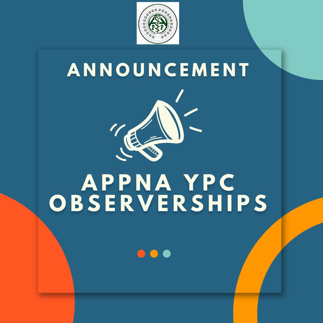APPNA YPC OBSERVERHSHIPS:

2ND QUARTER (MAY/JUNE/JULY) COMING SOON.

Stay tuned for more updates.

#MedEd #MedTwitter #USMLE
