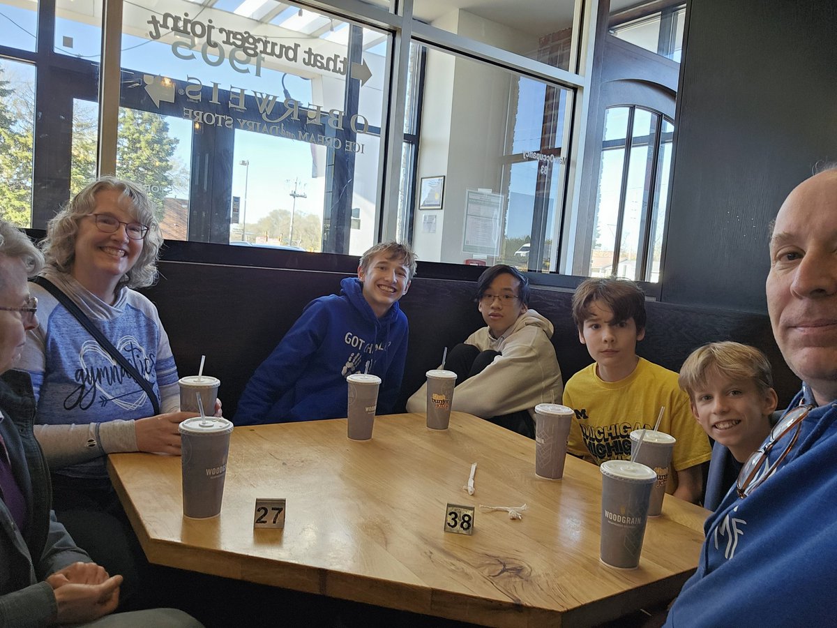 Burgers before the Big Ten Men's Gymnastics meet