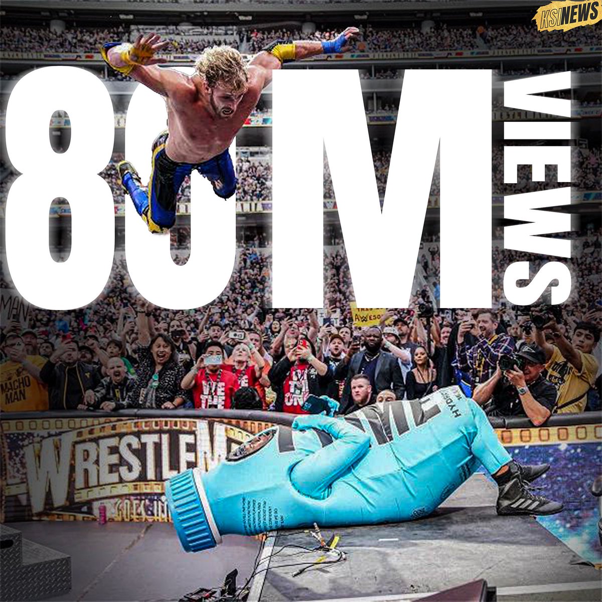 Logan Paul’s frog splash on KSI was the most viral moment of Wrestlemania 39 with over 80M impressions 🤯
