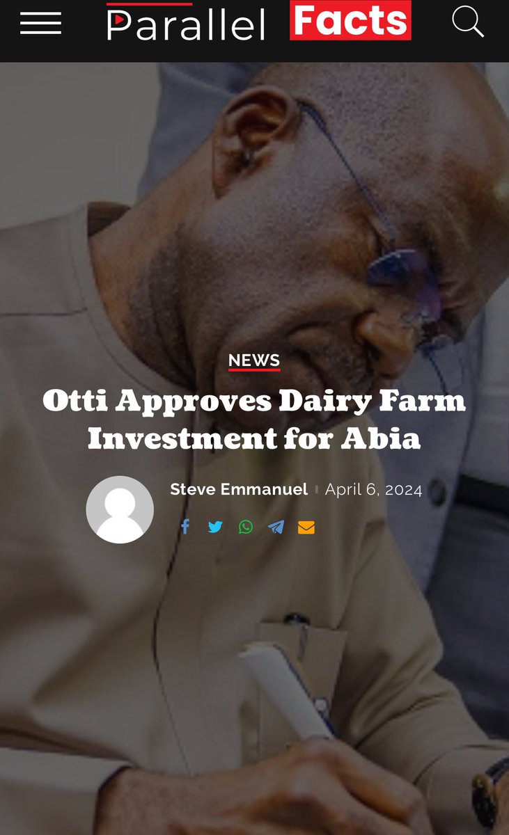 Breaking News ! 

Otti Approves Dairy Farm Investment for Abia

We bring in world-class cattle, we produce world-class milk,” he affirmed.

In conclusion, the proposed dairy farm represents a step towards enhancing Abia’s agricultural productivity and promoting nutritional