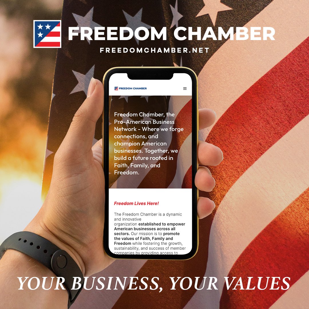 FreedomSquareUS's tweet image. Your business, your values, our community. Connect with like-minded professionals at freedomchamber.net.
ㅤ
#FreedomChamber #FreedomSquare #BusinessValues