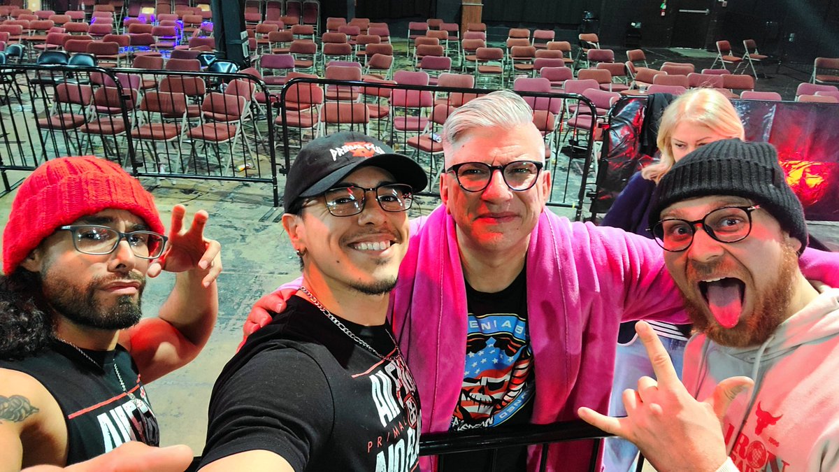 Shoutout to @davidlagreca1 and @BustedOpenRadio for hosting an incredible #WrestleMania Party today at the @2300Arena!