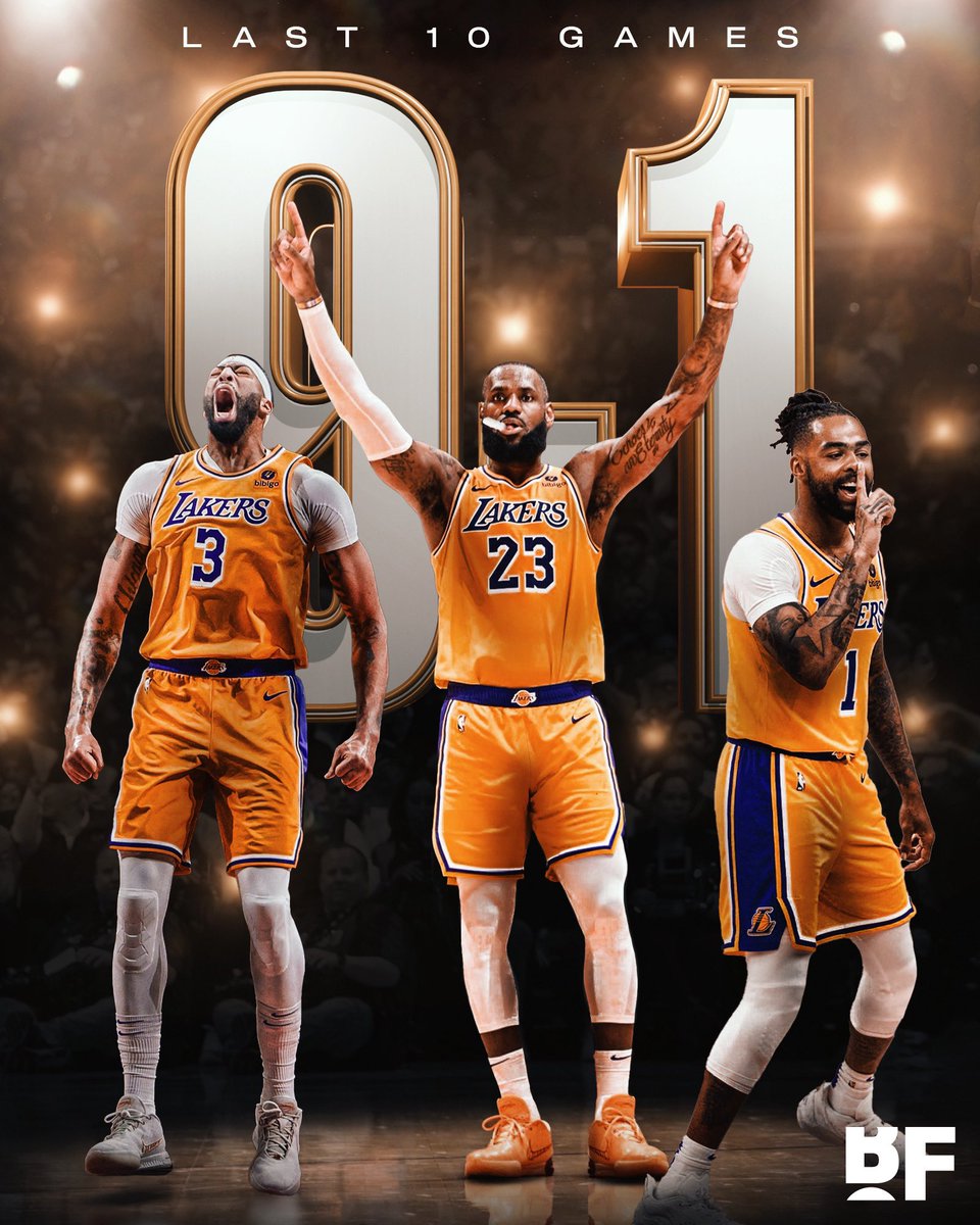 The Lakers are now 9-1 over their last 10 games! 😤
