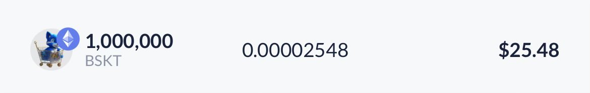 I'm telling you guys to be careful - this <a href="/icebagz_/">Bagz</a> dude and his team at <a href="/KanpaiPandas/">Kanpai Pandas 🐼</a> are convincing CT to buy more Pandas by dropping these airdrop tokens to <a href="/KanpaiPandas/">Kanpai Pandas 🐼</a> holders

First they airdropped $KARATE tokens

And see what I received now 1,000,000 $BSKT <a href="/bsktfi/">Bskt 🧺</a>