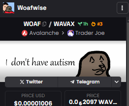 woafwise's tweet image. we just entered top 3 trending on dexscreener $WOAF $WOAF