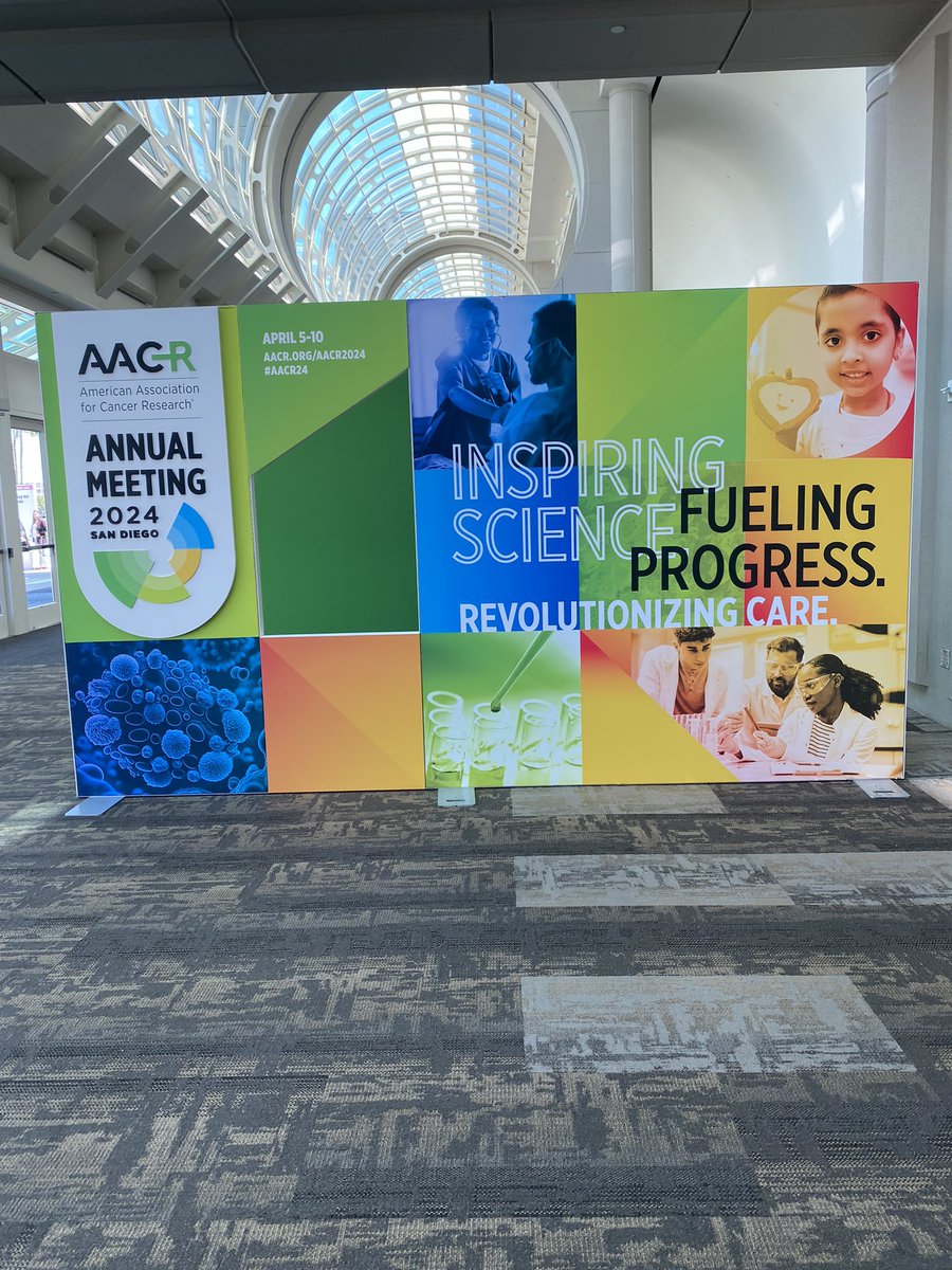 Finally back for the first time since my undergraduate days at #AACR2024. Excited to learn from and network with leaders at the cutting edge of cancer research and present my research