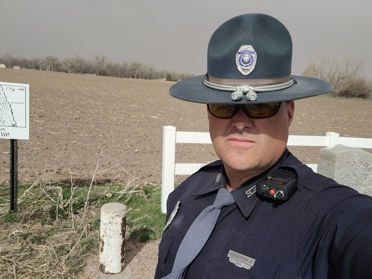 60+ mph wind and Sgt. Mortensen is Troopin’ with his cover on.