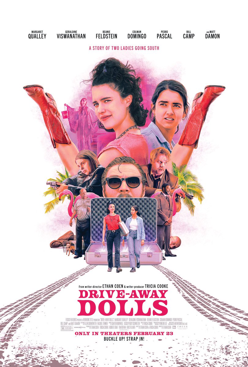 I had high hopes for DRIVE AWAY DOLLS but found this film unfunny and forced. Margaret Qualley's ridiculous southern accent was distracting and unconvincing.