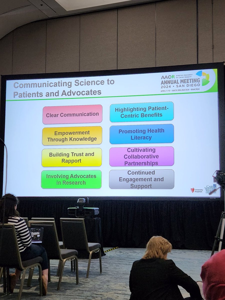@LANewmanMD @BeckerleMary @AACR @AdvocateCollab @CancerAdvocacy @ASCO @OncoAlert 'Feedback sandwiches' ~ Dr. @biancaislam sharing leading practices & knowledge nuggets around communicating with patients & advocates. * Trust doesn't happen on the 1st visit * Involve advocates in research * Meet people where they are at * it's not a one and done thing #AACR24