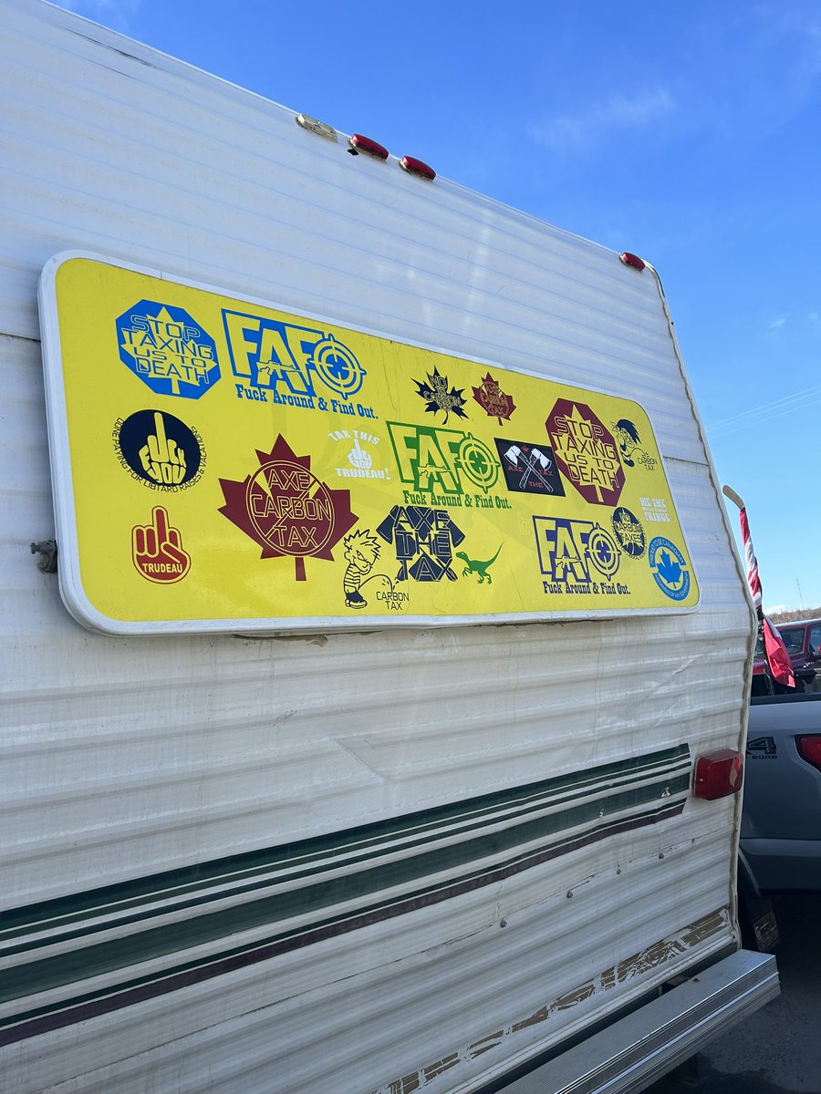 More signs from the Axe the Tax protest outside of Calgary. #CarbonTaxProtest