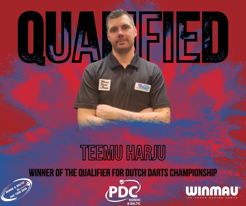 With a dominating performance in the final of the qualifier, Teema Harju secured himself a spot at the Dutch Darts Championship! 👏