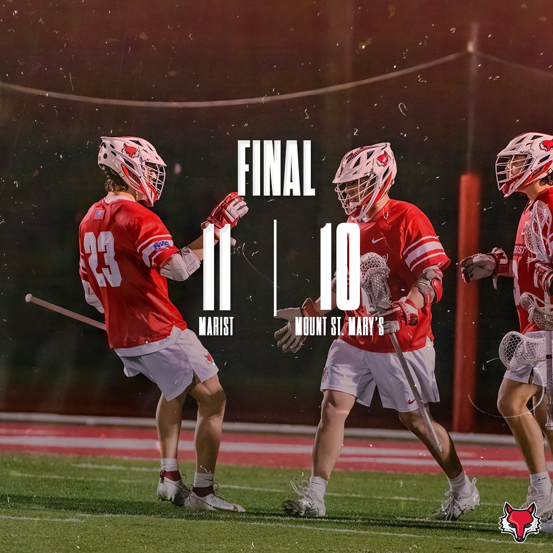 Marist_MensLax's tweet photo. Second MAAC win of the season comes in a gritty battle on the road!!

#MARIST #LACROSSE #EC34 https://t.co/F8aXYOdcVB