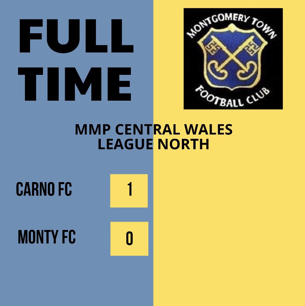 A disappointing performance and result today as we lose on the road at carno!