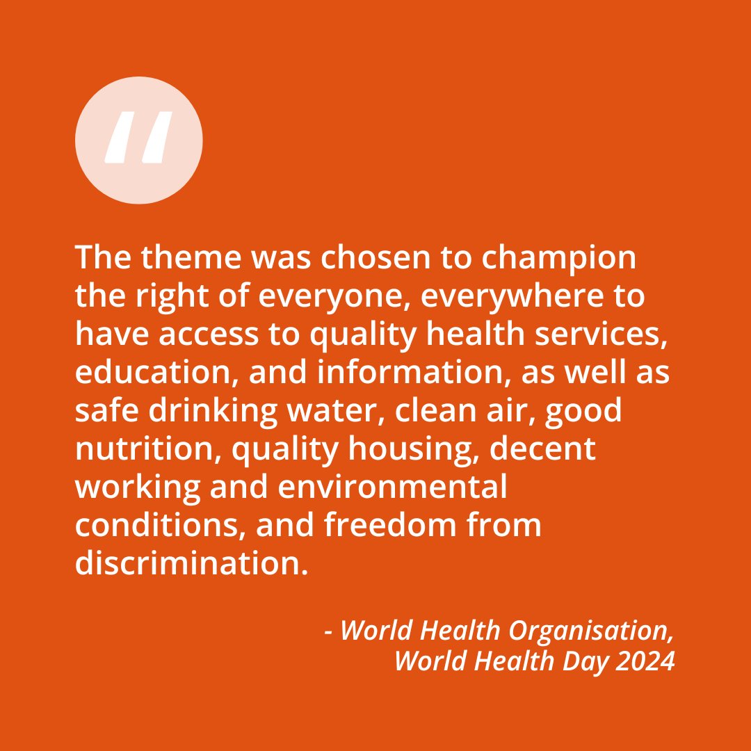 This year, the theme of World Health Day is 'My health, my right'. NEDC are committed to improving the system of care for eating disorders to ensure that all people have access to safe, quality, evidence-based care. 🔗 More info on World Health Day: who.int/campaigns/worl…