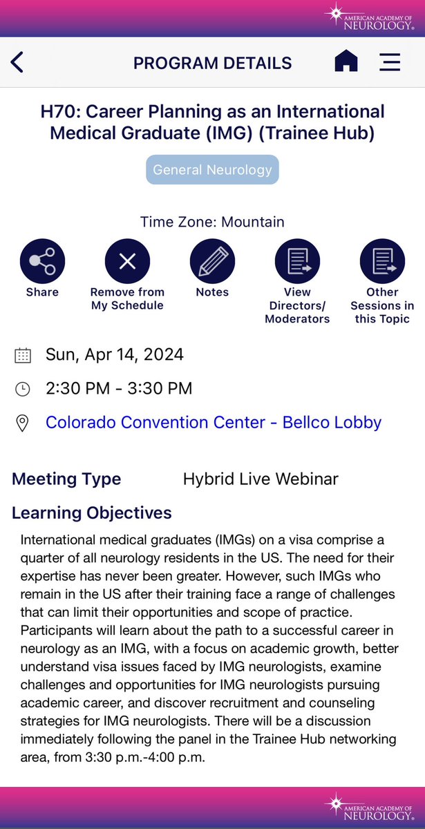 Attention: #Neurology departmental, division and program leadership! Do you have IMG trainees you wish you could hire and/ or mentor better? This is THE session to understand IMG-specific issues (including visas) and potential solutions. Join us on Sunday at #AANAM