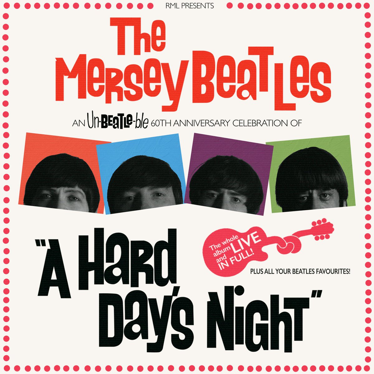 The Mersey Beatles (@MerseyBeatles) are back on WED 13 NOV! Join the world’s favourite Liverpool-born tribute to the Fab Four as they mark the diamond anniversary of A Hard Day’s Night with an all-new show. Get your tickets: bit.ly/44LlXap