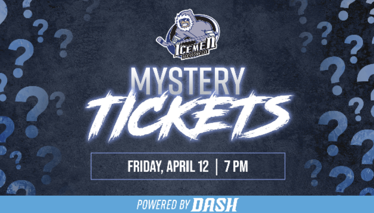 Ready for some Hockey? Grab a Mystery Ticket to the @JaxIcemen game on April 12th! You could end up sitting at Center Ice! Get your Tickets here > bit.ly/ECHLIcemenDASH