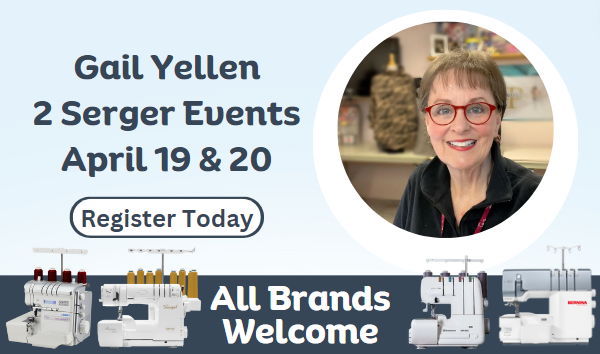 35thAvenueSew's tweet image. Sign up today for a hands-on serger event with Gail Yellen! There are 2 different events, but space is limited in both, so move quickly!

For details, visit: tinyurl.com/yhucjxvb

#serger #sergerclass #gailyellen #sergerevent #sergersewing