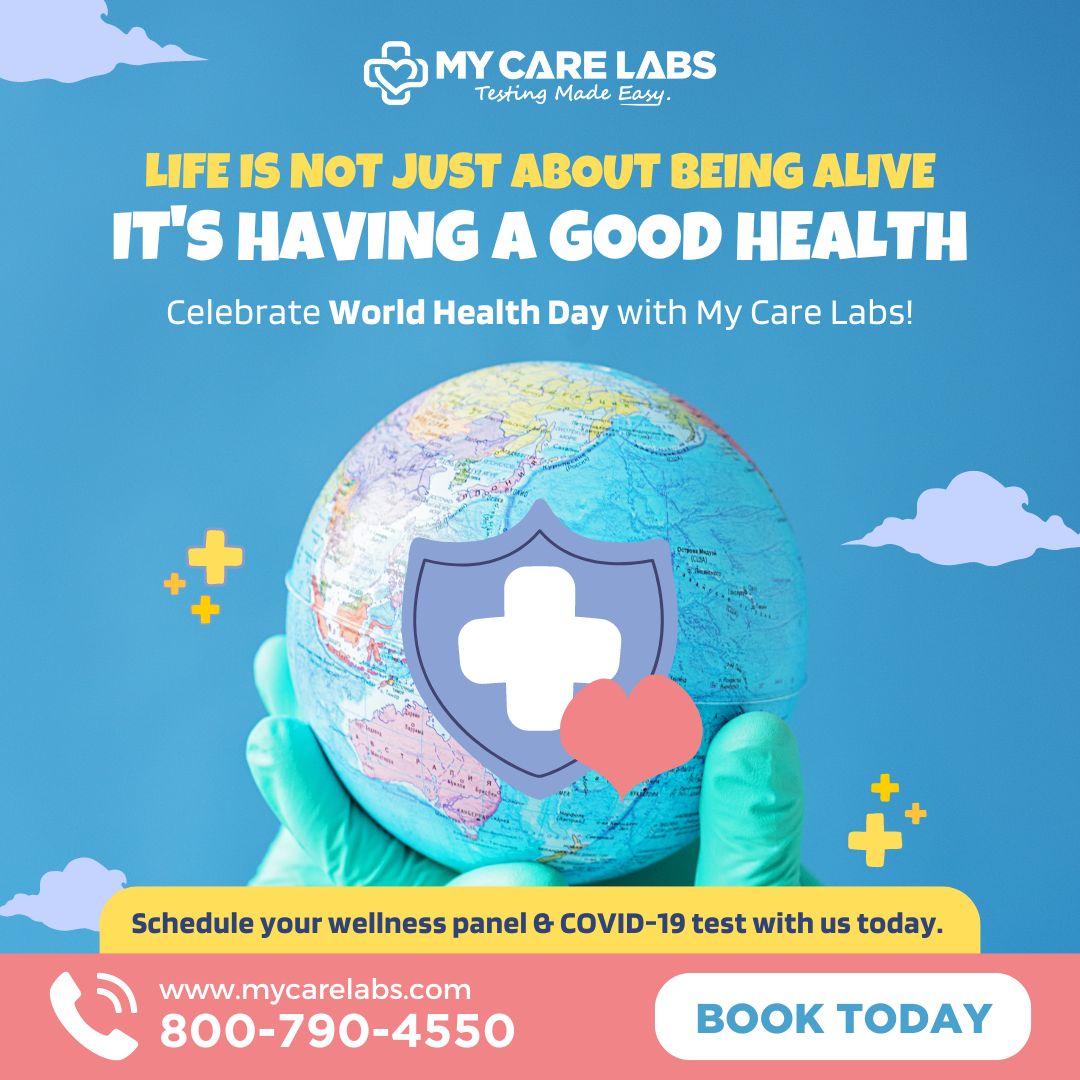 🌍🌟 Celebrate World Health Day 2024 with Us! 🌟🌍 🎉 It's time to prioritize your well-being and join the global movement towards a healthier tomorrow! 🎉 Call/Text 800-790-4550 or visit mycarelabs.com/?utm_source=Me…