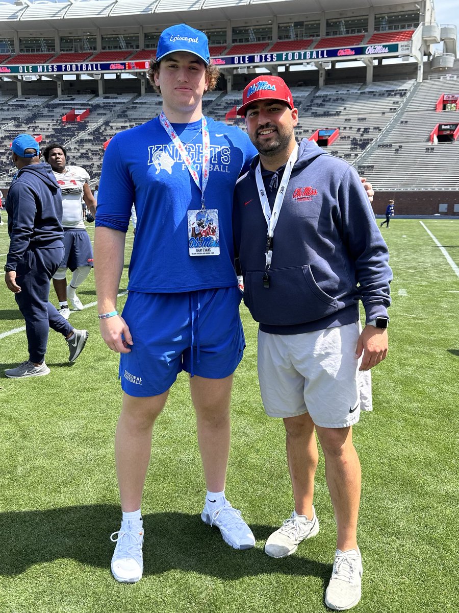 Thank you @OleMissFB for an amazing spring practice visit!! Appreciate @CoachSchex and @CoachSchoonie for showing me around and talking to me about the program!! Looking forward to being back this summer! @Lane_Kiffin