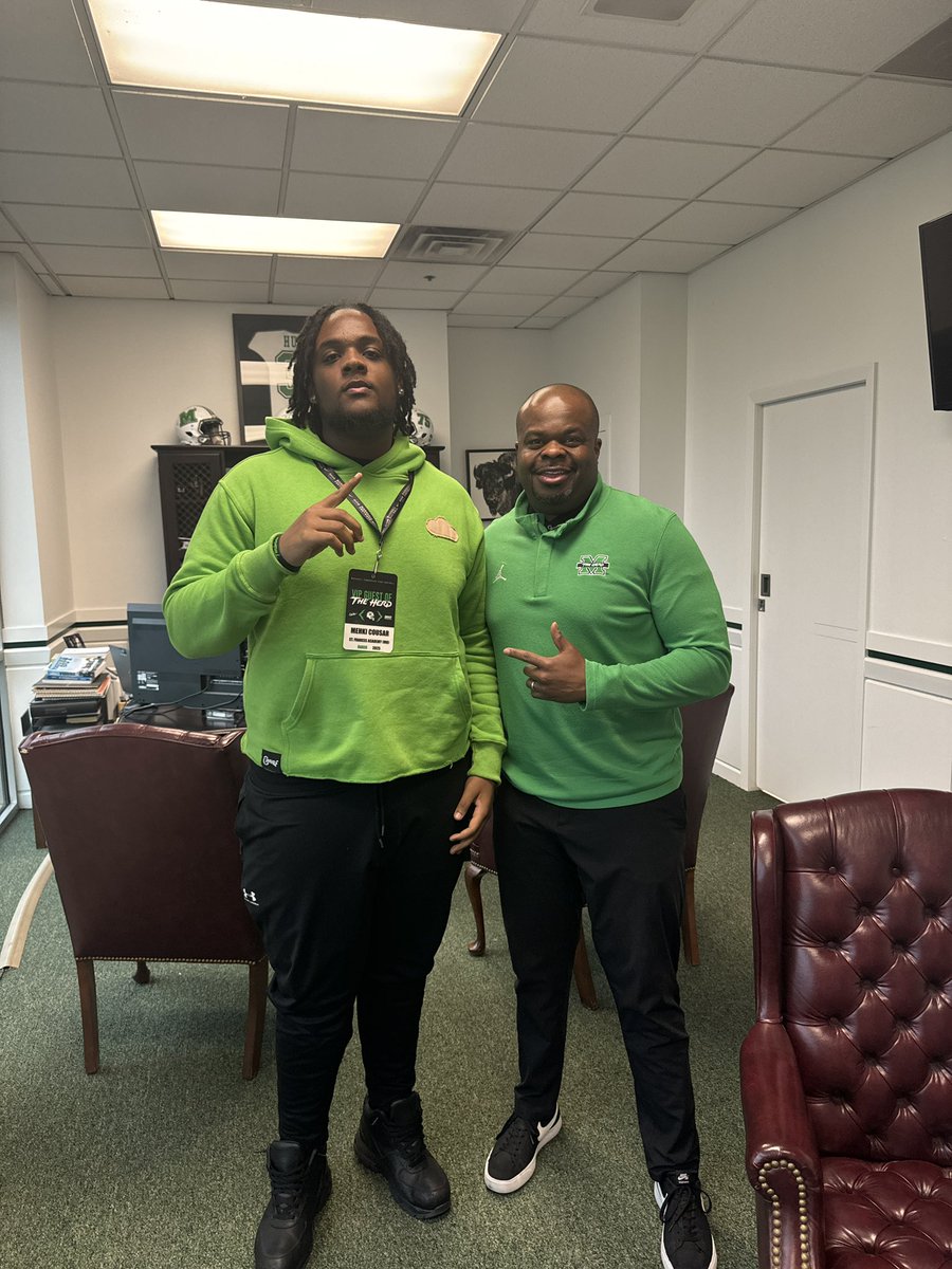 Had a great visit at Marshall today, big thanks to the coaching staff for having me! Can’t wait to be back! @CoachHuff @RecruitTheHerd