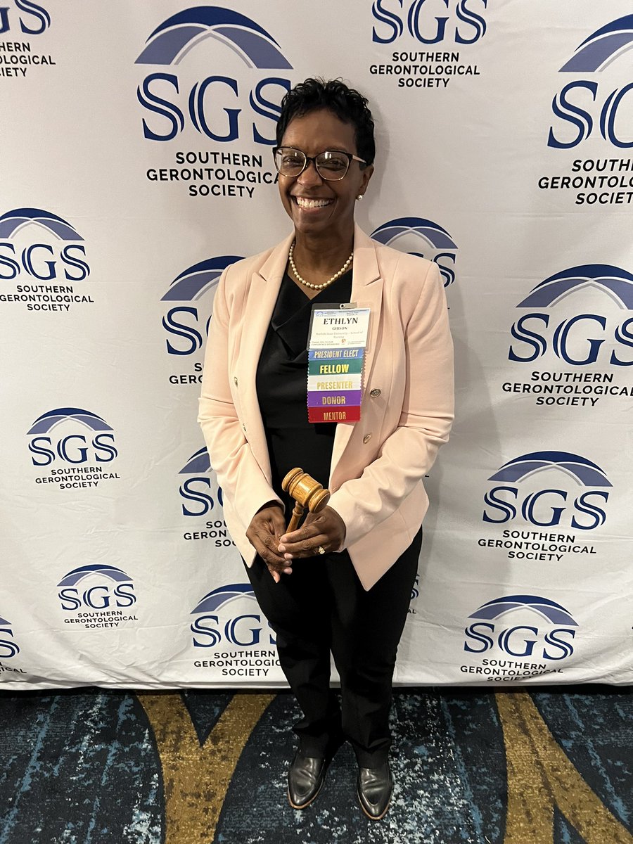 Yesterday, installed as President of the Southern Gerontological Society. Our mission is “Bridging gerontological education, research and practice to serve our aging society”. Covering 14 states of the South & DC. @DNPsofColor @BlakGerontology @nnvalinks