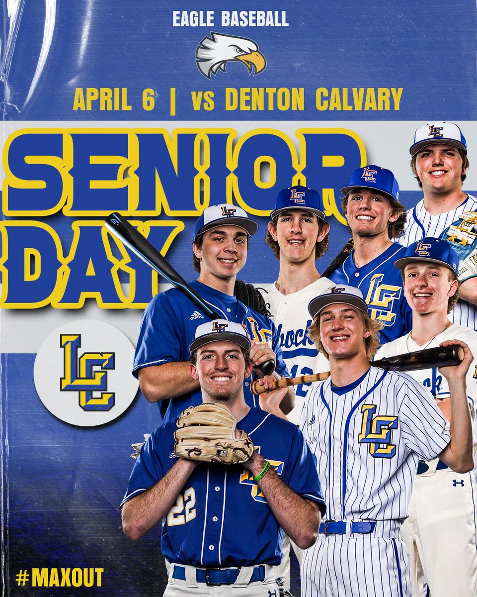 LC Athletic Department (@lchseagles) on Twitter photo 🎓⚾️⭐️SENIOR GAME⭐️⚾️🎓
🗓️ Saturday, April 6
⏰ 12pm
🆚 Denton Calvary
📍Eagle Field, LCHS
<a href="/LCEagleBaseball/">Lubbock Christian High School Baseball</a>
#lcbaseball #lchseagles🦅 #MAXOUT 🎓⚾️⭐️SENIOR GAME⭐️⚾️🎓
🗓️ Saturday, April 6
⏰ 12pm
🆚 Denton Calvary
📍Eagle Field, LCHS
<a href="/LCEagleBaseball/">Lubbock Christian High School Baseball</a>
#lcbaseball #lchseagles🦅 #MAXOUT