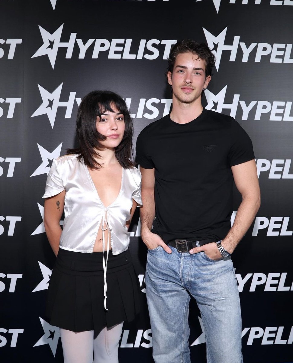Manu Ríos and Carla Díaz (#EliteNetflix) at the launch of the Hypelist app in Madrid (05/04)