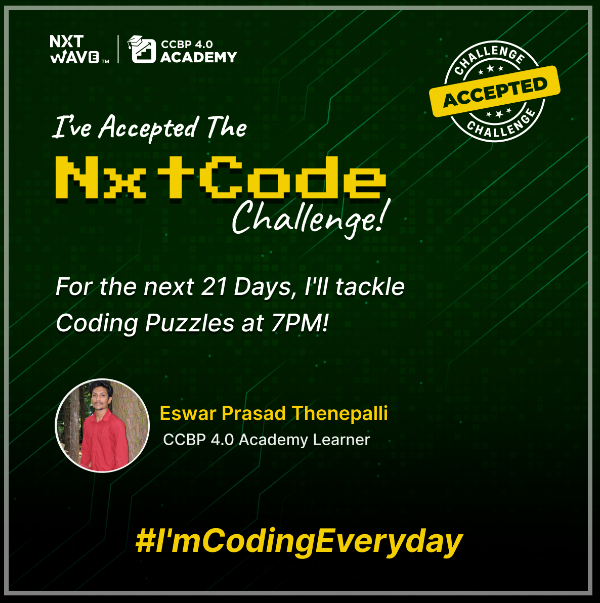 EswarThenepalli's tweet photo. 🚀 Exciting Announcement! 🚀

Embarking on a 21-day coding challenge from the 10th of this month! 💻 Let's level up our web development skills with HTML, CSS, and Bootstrap!💪 #21DayCodingChallenge #WebDev #HTML #CSS #Bootstrap #ImCodingEveryday https://t.co/udBm2oZawM