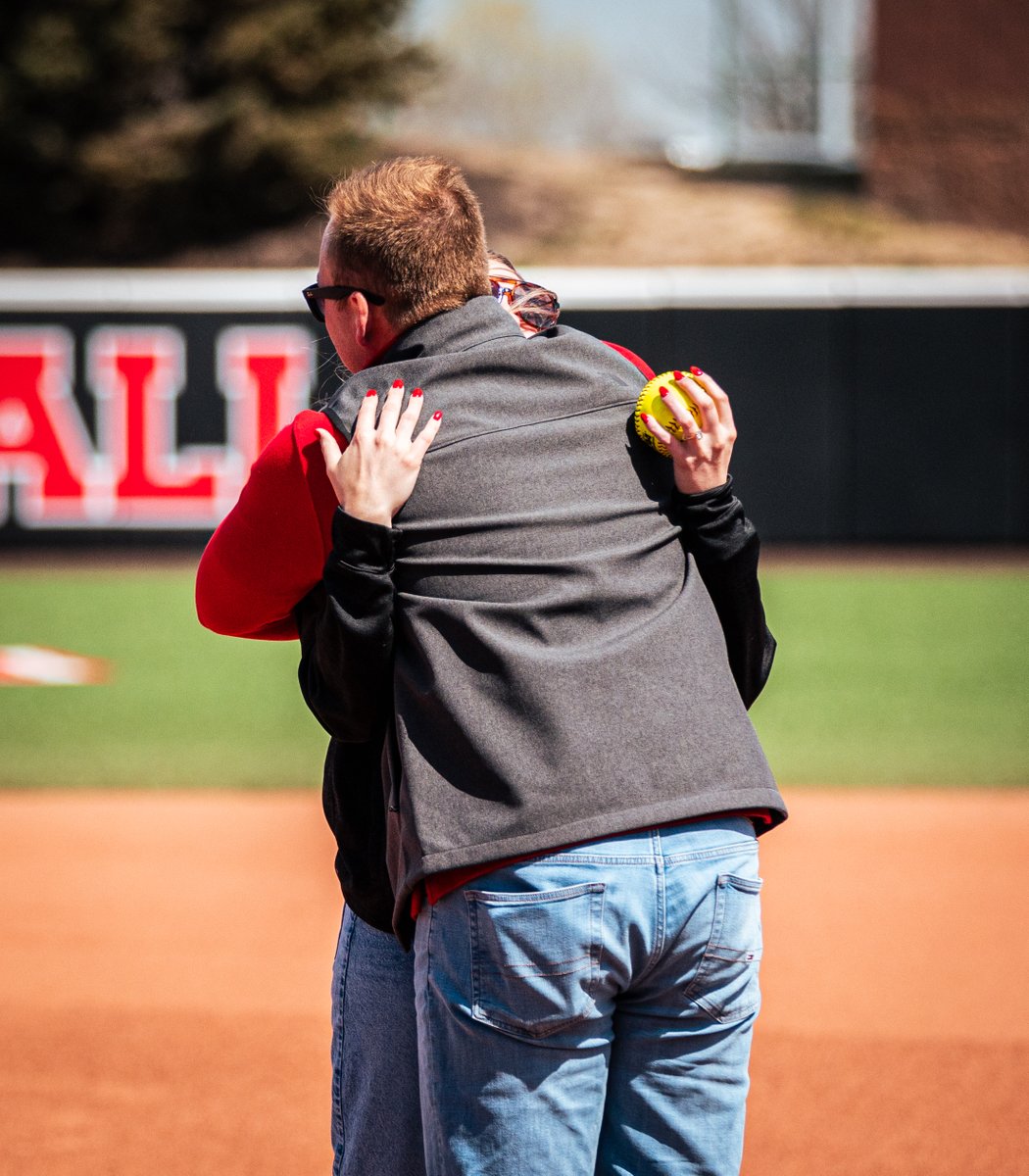 Pregame was extra special for this #HomeGrown Husker alum today. ❤️ Join us in congratulating @karleeseevers & Nathan on their engagement!!