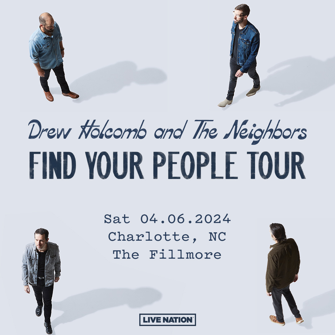 .@DrewHolcomb and The Neighbors: Find Your People Tour with @DonovanWoods TONIGHT (4/06) at The Fillmore! Doors: 7 PM | Show: 8 PM Tickets/Upgrades 👉 livemu.sc/43Dbv5N
