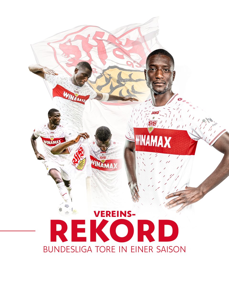 VfB Stuttgart (@vfb) on Twitter photo Es ist ein Tor fürs Rekordbuch: <a href="/Guirassy_19/">Serhou Guirassy</a> erzielt sein 24. Saisontor und egalisiert damit den bisherigen VfB-Rekord von Mario #Gomez aus der Saison 2008/2009👏
Zudem traf er in dieser Saison bereits zum neunten Mal zum 1:0 – und ist damit in dieser Kategorie nun alleiniger Es ist ein Tor fürs Rekordbuch: <a href="/Guirassy_19/">Serhou Guirassy</a> erzielt sein 24. Saisontor und egalisiert damit den bisherigen VfB-Rekord von Mario #Gomez aus der Saison 2008/2009👏
Zudem traf er in dieser Saison bereits zum neunten Mal zum 1:0 – und ist damit in dieser Kategorie nun alleiniger