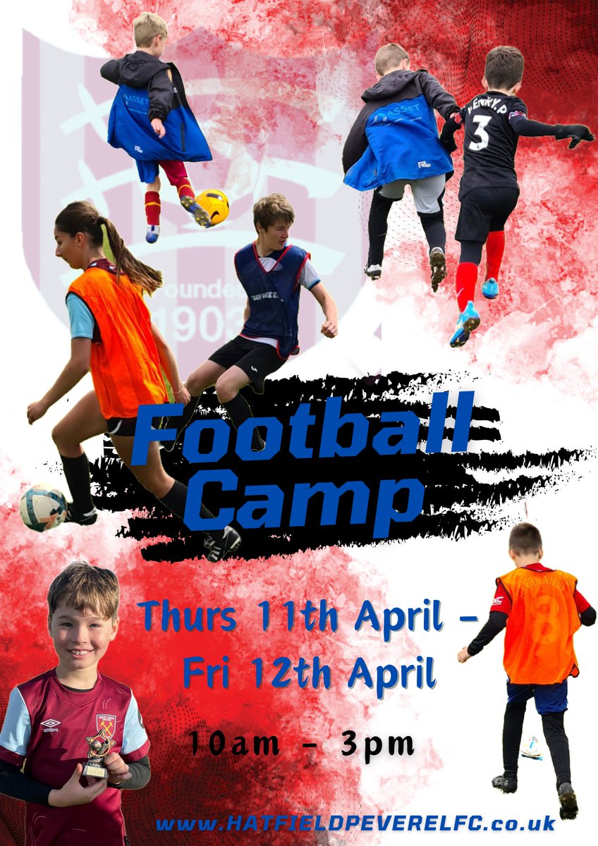 HPFC Football Camp back this week 🤩🥳 Two days of non stop football, fun, competitions and prizes!! 
Visit our website to book your child's place 💙🖤