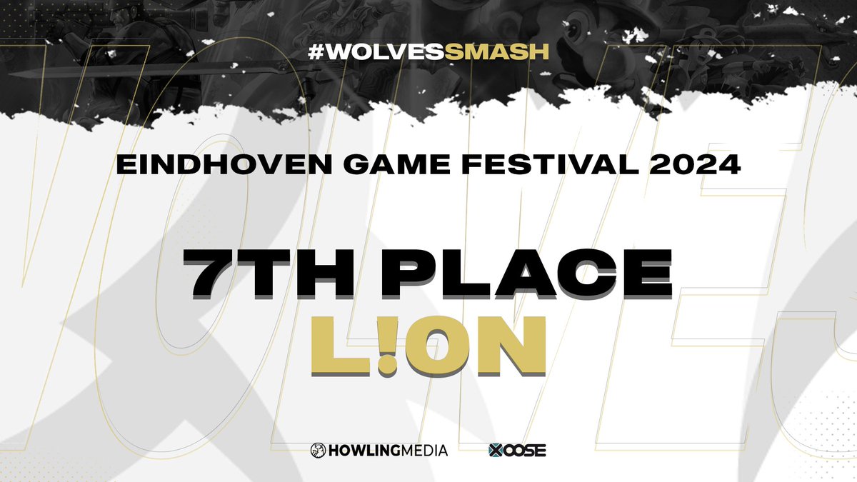 It's a 7th-place finish for @WolvesSSB player @Homura_Li0n at the Eindhoven Game Festival 2024! Great result! #KeepHowling