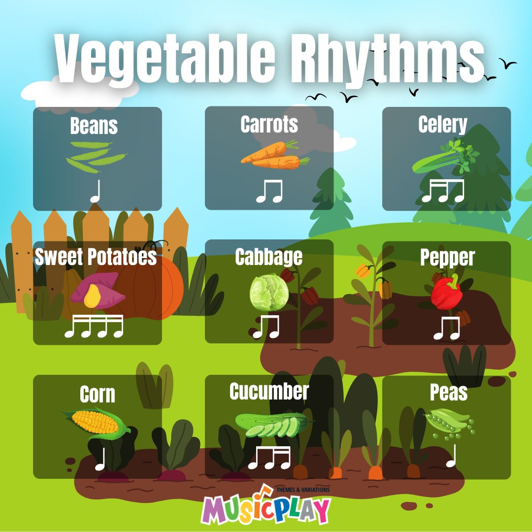 We're going to be seeing a lot of these sprouting soon! You can find similar flashcards in our Spring unit on MusicplayOnline! #musicplay #musicplayonline #musiced