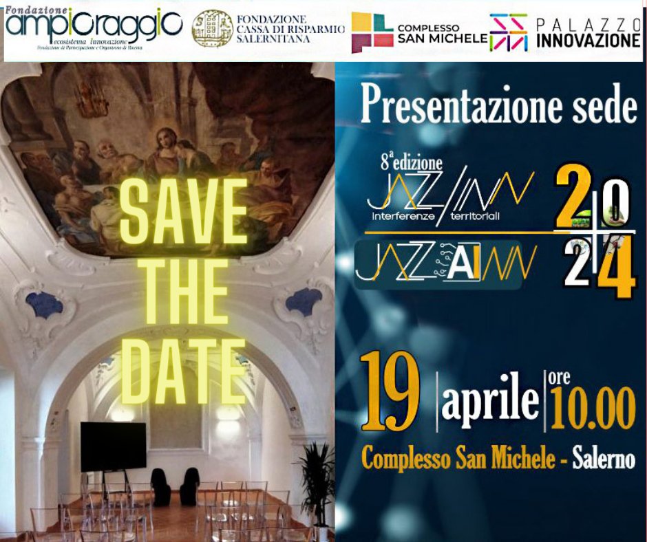 il 19 aprile presentazione della sede dell'ottava edizione di #jazzinn il living lab di #openinnovation di @FAmpioraggio @flavia_marzano @ToBe_srl @comuni_anci @MontagnaUncem @FondCarisal @Invitalia @Infratel_Italia linkedin.com/events/present…