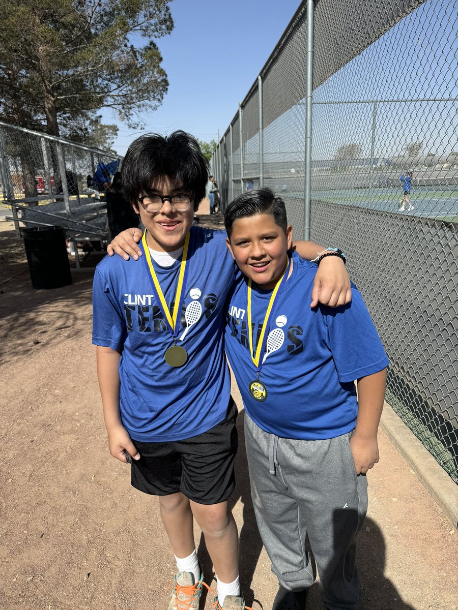Joseph Puga (@josephpuga5) on Twitter photo Proud Tennis Coach
Clint Junior High Tennis
7th and 8th grade girls both got 1st Place
7th and 8th Grade boys received 2nd place
Great job to all our athletes!
<a href="/ClintJHS/">Clint Junior High</a> Proud Tennis Coach
Clint Junior High Tennis
7th and 8th grade girls both got 1st Place
7th and 8th Grade boys received 2nd place
Great job to all our athletes!
<a href="/ClintJHS/">Clint Junior High</a>