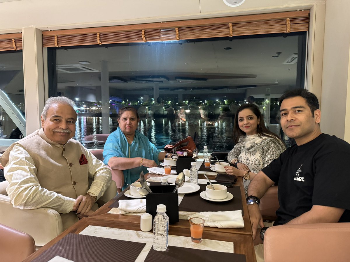 This isn’t London. Its Ahmedabad from Akshar Cruise River Front Restaurant off Sabarmati River Front. The city’s skyline looks grand from the cruise as it passes from under various bridges including the new glittering foot bridge. Good spread of dishes. Great experience. Must for…