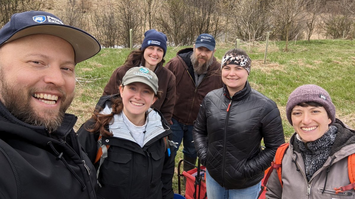 I love my job and the people I work with. We had a great @psuextension field day on Buffer Maintenance where we trained 23 ClearWater Conservancy Volunteers how to take care of a buffer in its first 15 years after planting. This team made it not feel like work at all.