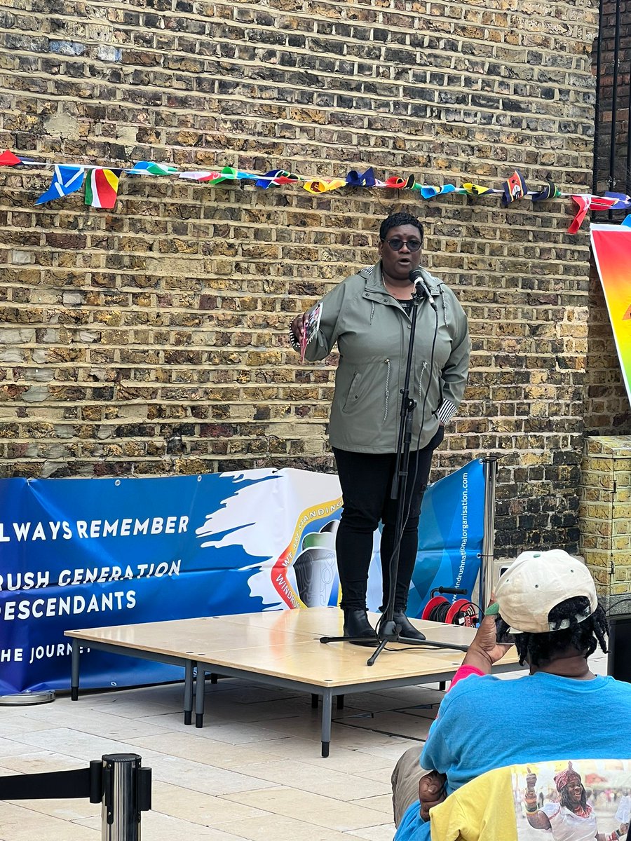 Many thanks to @griffiths_ros Chair of Friends of Windrush Square who helped make today's Windrush National Vigil possible