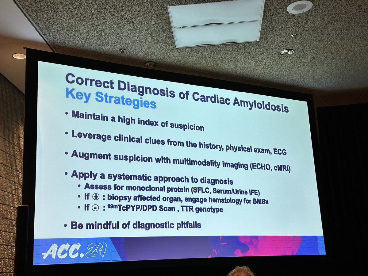 Dr. Desai brilliantly breaks down how to make the correct diagnosis for cardiac amyloidosis. #ACC24