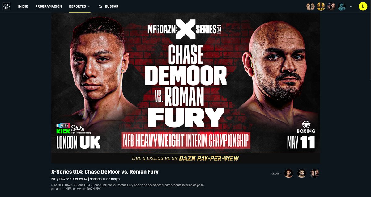 🚨Misfits 014 Main Event Leaked🚨

The Spanish DAZN has accidentally leaked @ChaseDeMoor vs. Roman Fury as the main event of #Misfits014 for the MFB Heavyweight Interim Championship‼️🤯🥊🔥

Who wins this fight❓️🤔
#DemoorFury | #XSeries14 | #MisfitsBoxing